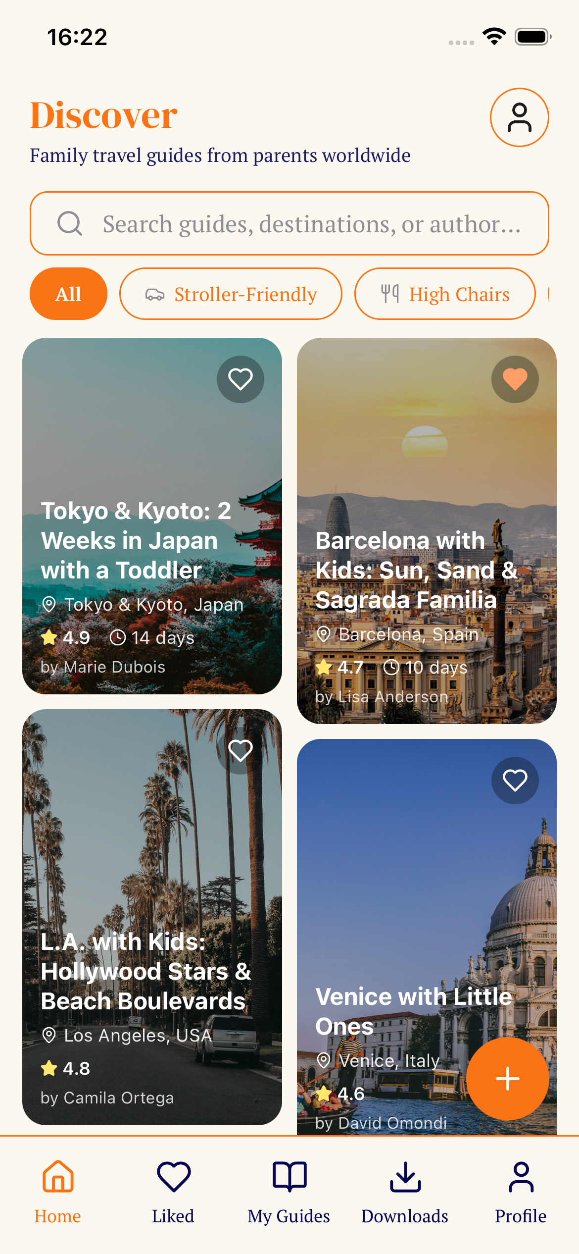 WeWandr home screen